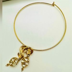 Vintage Crystal Brooch Pendant Necklace